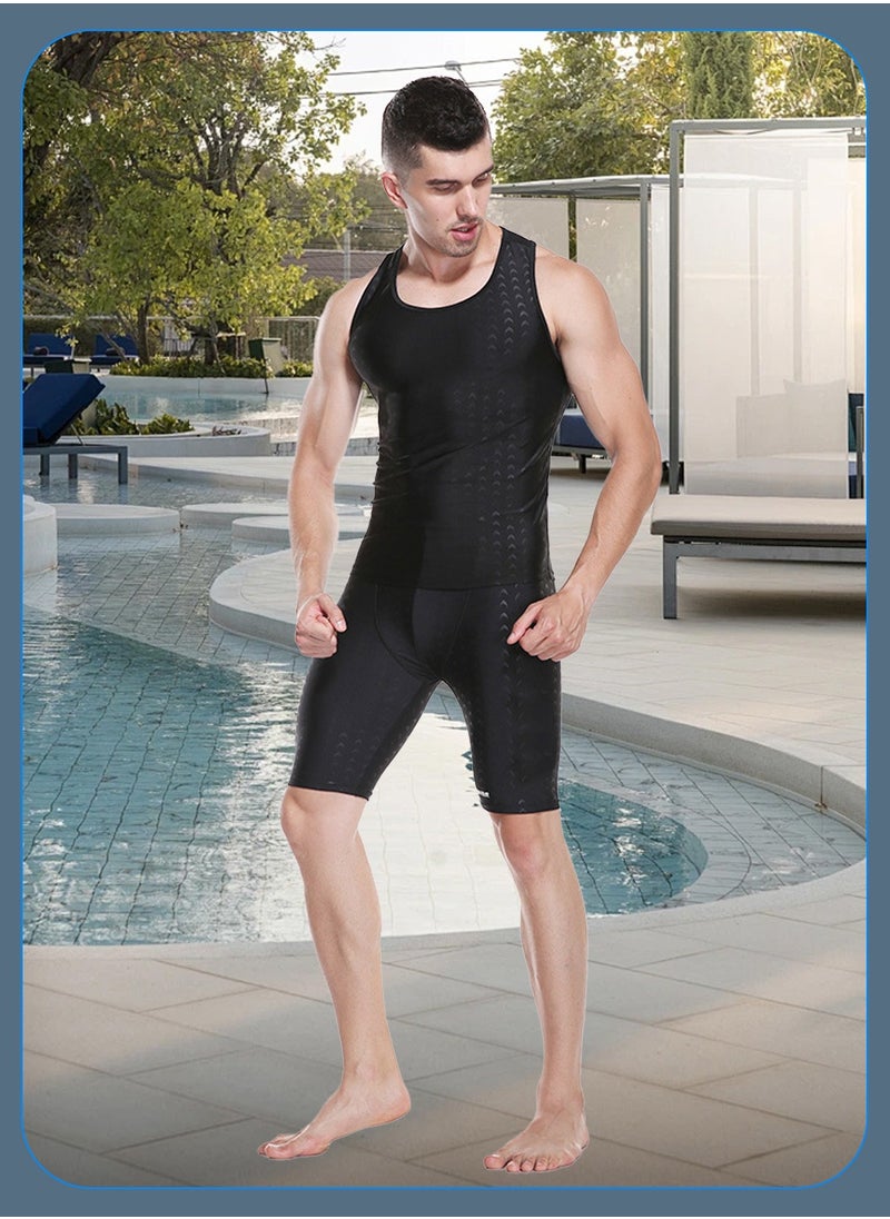 LEOKOR Swimwear Set,Rash Guard Swimsuits,With Swimsuit and Shorts,Water Sport Swimming Swimsuit,for Men's  - Image 3