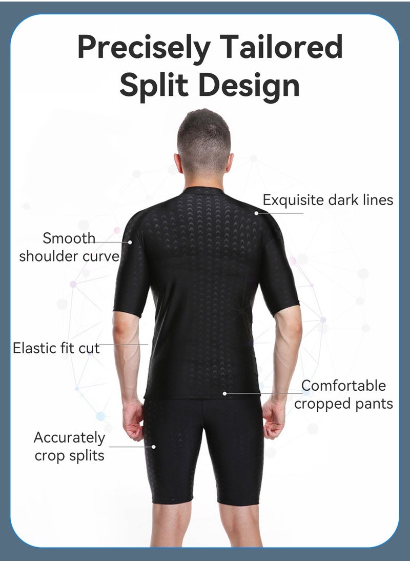 LEOKOR Swimwear Set,Rash Guard Swimsuits,With Swimsuit and Shorts,Water Sport Swimming Swimsuit,for Men's  - Image 4