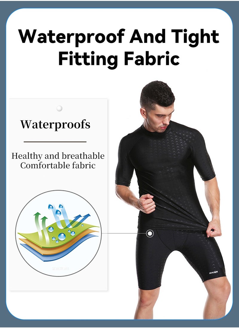 LEOKOR Swimwear Set,Rash Guard Swimsuits,With Swimsuit and Shorts,Water Sport Swimming Swimsuit,for Men's  - Image 5