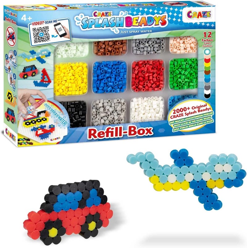 كريز صندوق تعبئة خرز Splash Beads، خرز قابل للتثبيت بالحرارة للأولاد بدون الحاجة إلى الكي، حزمة تعبئة خرز مائي للأ��فال، خرز غير سام للاستخدام في الأعمال اليدوية، رقم المنتج: 10006 - Image 1