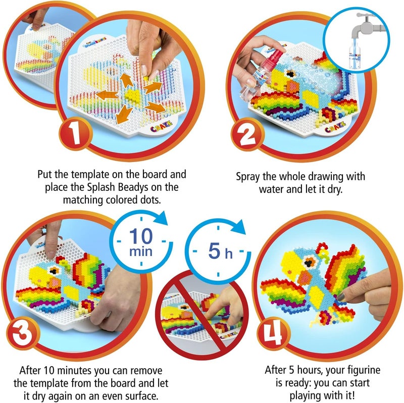 كريز صندوق تعبئة خرز Splash Beads، خرز قابل للتثبيت بالحرارة للأولاد بدون الحاجة إلى الكي، حزمة تعبئة خرز مائي للأ��فال، خرز غير سام للاستخدام في الأعمال اليدوية، رقم المنتج: 10006 - Image 5