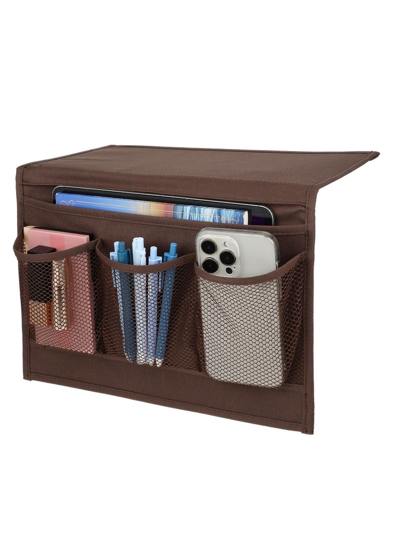 KASTWAVE Bedside Storage Organizer,Bedside Storage Bag 4 Pockets, Table Cabinet Storage Organizer Bedside Organizer Caddy for Glasses Books Tablets TV Remote Control - Image 1