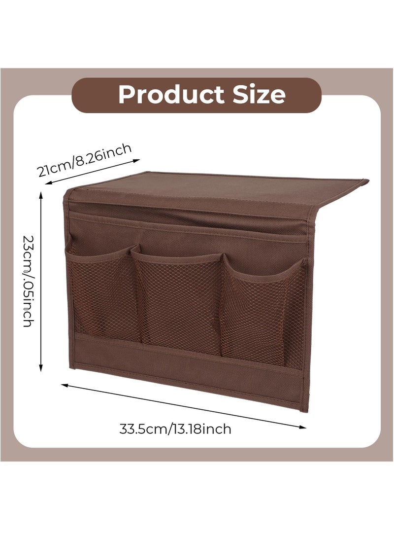 KASTWAVE Bedside Storage Organizer,Bedside Storage Bag 4 Pockets, Table Cabinet Storage Organizer Bedside Organizer Caddy for Glasses Books Tablets TV Remote Control - Image 2