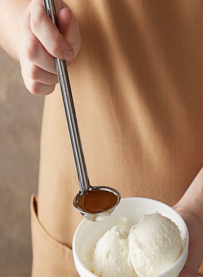 Soro Essentials- 1/2 oz Stainless Steel One-Piece Ladle with 6" Short Curved Tip Handle - Heavy-Duty Serving Ladle Spoon Serving Scoops Ladles Portioning for Restaurant Kitchen Cooking Soup - Image 3