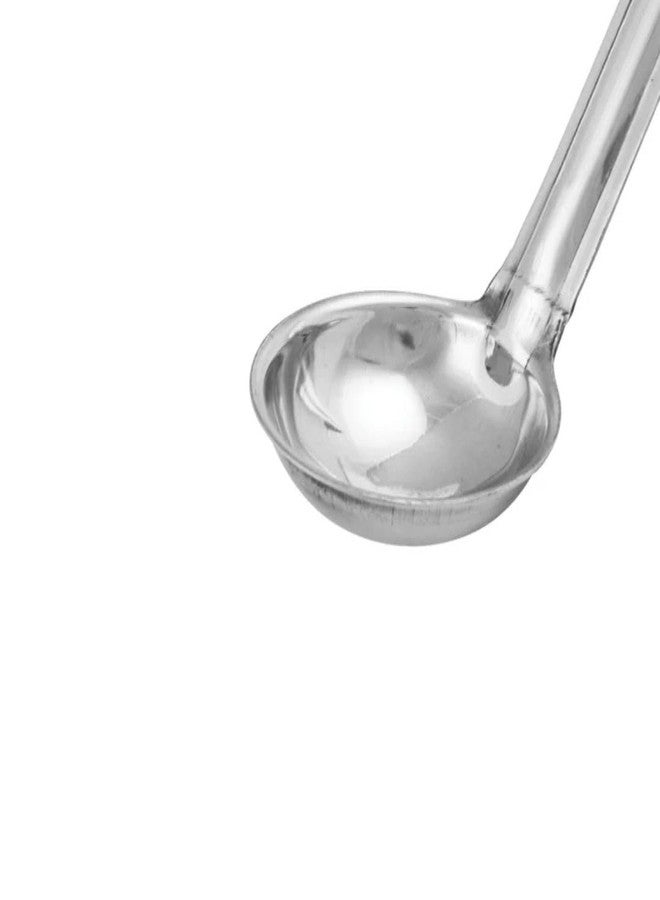 Soro Essentials- 1/2 oz Stainless Steel One-Piece Ladle with 6" Short Curved Tip Handle - Heavy-Duty Serving Ladle Spoon Serving Scoops Ladles Portioning for Restaurant Kitchen Cooking Soup - Image 4