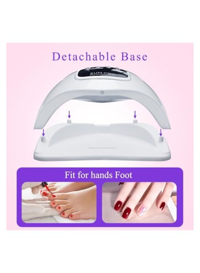 EVEREEN SUN X15 MAX Nail Dryer Lamp With 90 LEDs Red Light Digital Timer And UK Plug White - Image 3