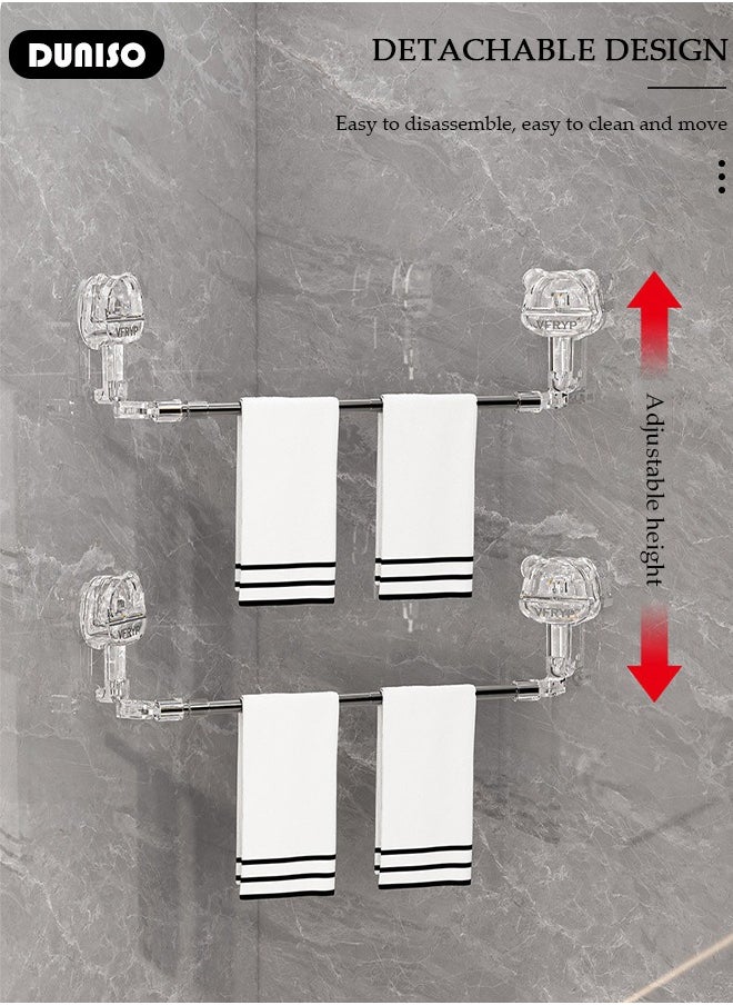 Bath Towel Bar,Adjustable Transparent Stainless Steel Towel Holder Rods, Adjustable 60 to 120 CM,Slipper Shoe Rack Wall Mounted Towel Hangers for Bathroom Wall, Bathroom Accessories - pzsku/Z7306EE974ACA27A7600BZ/45/_/1732273923/b3cd05a5-848e-4a70-a080-9df970acacf7