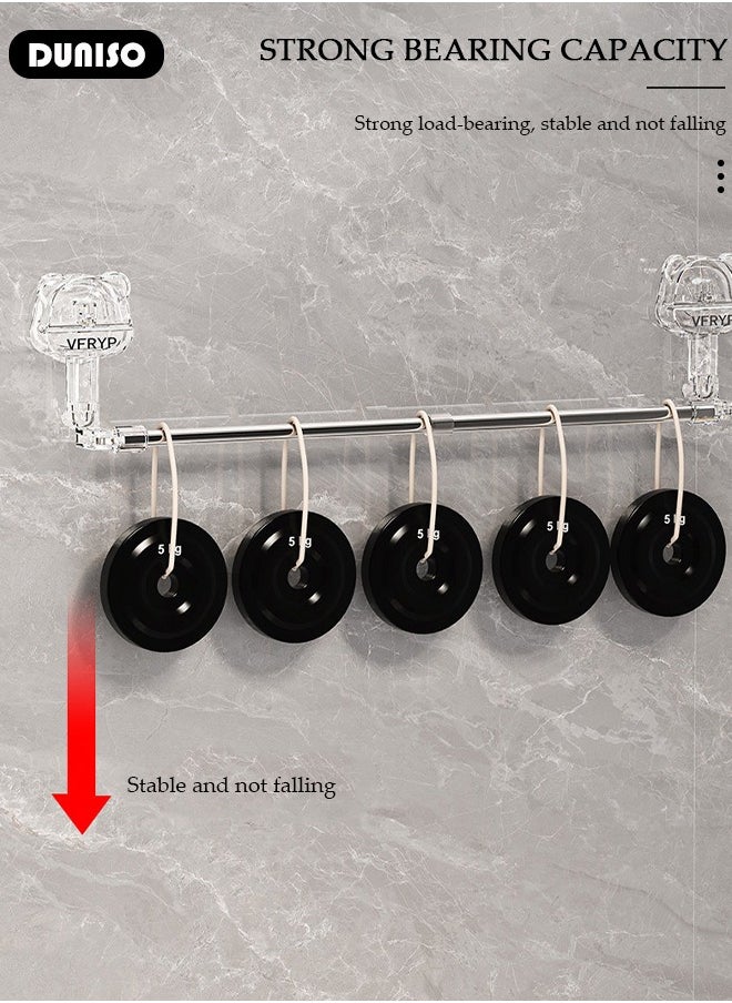 Bath Towel Bar,Adjustable Transparent Stainless Steel Towel Holder Rods, Adjustable 60 to 120 CM,Slipper Shoe Rack Wall Mounted Towel Hangers for Bathroom Wall, Bathroom Accessories - pzsku/Z7306EE974ACA27A7600BZ/45/_/1732273934/2afe2479-dbf6-4a0d-a044-46967bbec750