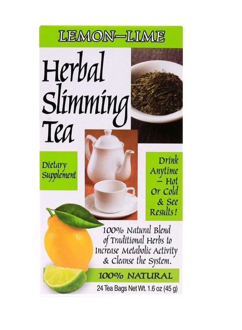 21st Century Herbal Slimming Tea Lemon Lime 24 Bags 45g - Image 1