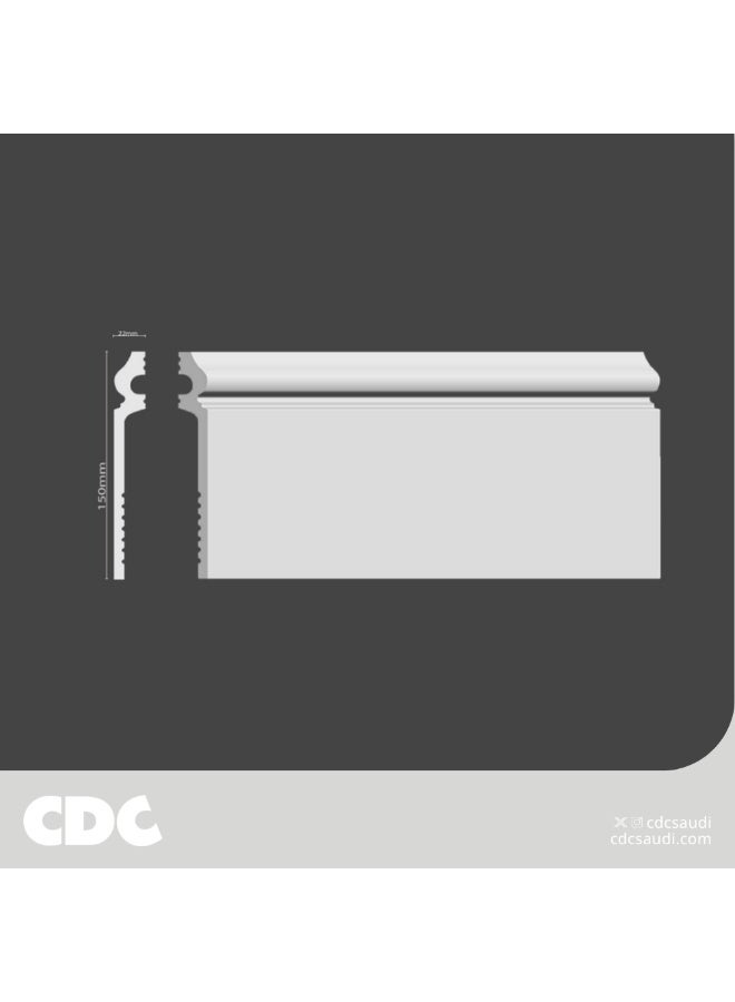 CDC White Fiber Skirting for Tile Coverage – 240 cm Length - Image 3