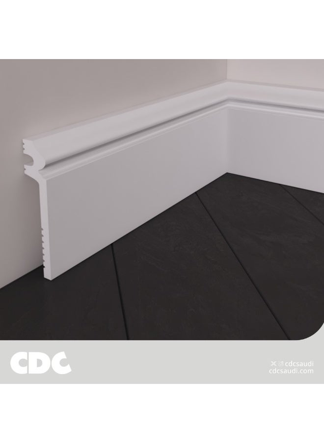 CDC White Fiber Skirting for Tile Coverage – 240 cm Length - Image 1