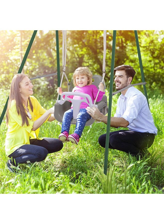 XiuWoo Toddler Swing, 3-in-1 Swing Sets for Backyard, Baby Swing Outdoor/Indoor, Toddler Swing Set Suitable for Aged 6 Months to 10 Years Old  - Image 2
