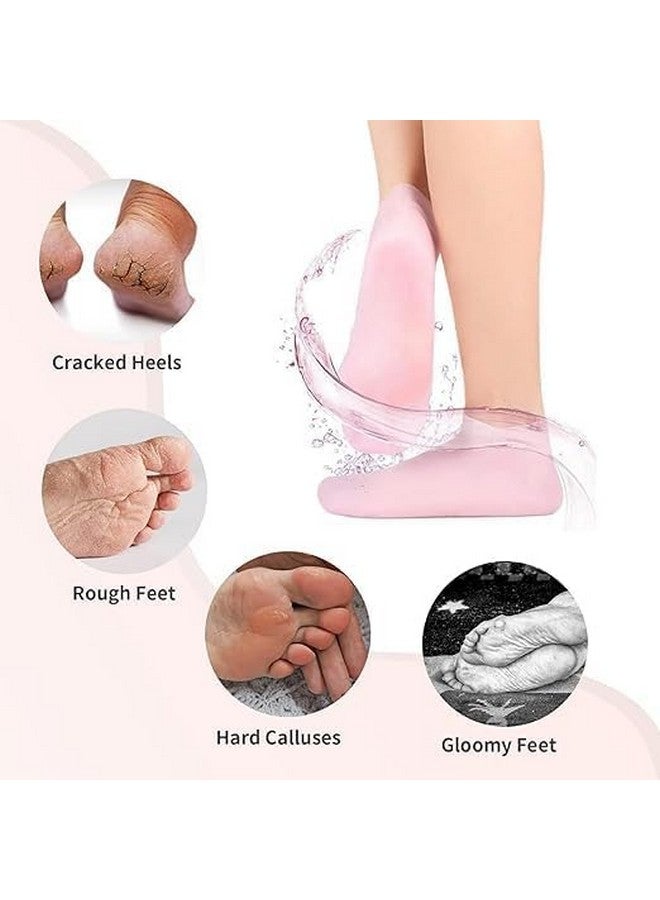 DIPDEY Silicone Moisturizing Gel Socks Set for dry Skin (1 Pair) socks for women & girls for winter cracked heel pain | Usefull for Dry Skin, Cracked Foot | Waterproof socks for SPA (Multi Color) - Image 3