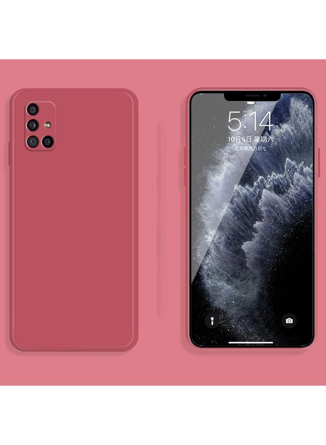 اس-توب جراب لهاتف Samsung Galaxy A31 بلون سادة من السيليكون السائل المقلد بحافة مستقيمة وغطاء حماية كامل مقاوم للسقوط - Image 2