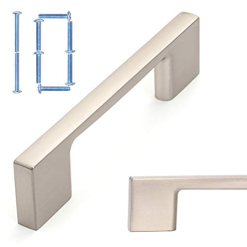 KOOFIZO 10 Pack 3 Inch Brushed Nickel Kitchen Cabinet Pulls Stain Nickel Cabinet Handles Silver Cabinet Hardware for Kitchen Cabinets Drawer P01 Dresser Cupboard Bedroom Bathroom - Image 1