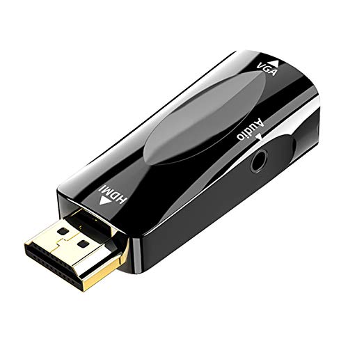 Cuxnoo Hdmi To Vga Adapter 1080P With 3.5Mm Audio Jack Hdmi Male To Vga Female Converter For Laptop, Pc, Digital Camera, Raspberry Pi, Chromebook, Monitor, Projector, Hdtv, Roku, Xbox, Etc - Image 1