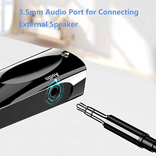 Cuxnoo Hdmi To Vga Adapter 1080P With 3.5Mm Audio Jack Hdmi Male To Vga Female Converter For Laptop, Pc, Digital Camera, Raspberry Pi, Chromebook, Monitor, Projector, Hdtv, Roku, Xbox, Etc - Image 3