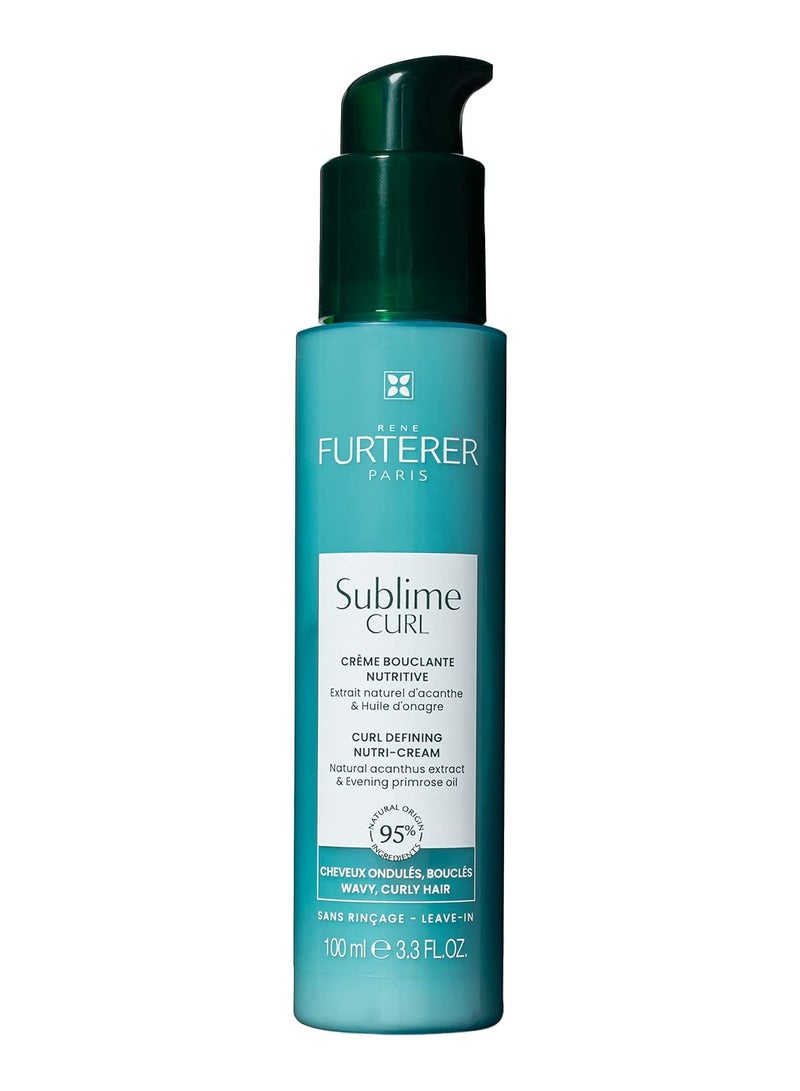 RENE FURTERER PARIS Rene Furterer SUBLIME CURL Curl Nutri-Activating Cream - For Curly, Wavy Hair - Curl Enhancing Leave-In - Humidity & Frizz Control - 3.3 fl. oz. - Image 1