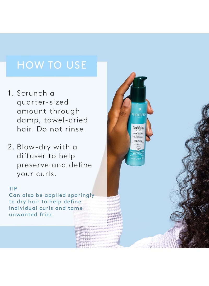 RENE FURTERER PARIS Rene Furterer SUBLIME CURL Curl Nutri-Activating Cream - For Curly, Wavy Hair - Curl Enhancing Leave-In - Humidity & Frizz Control - 3.3 fl. oz. - Image 4