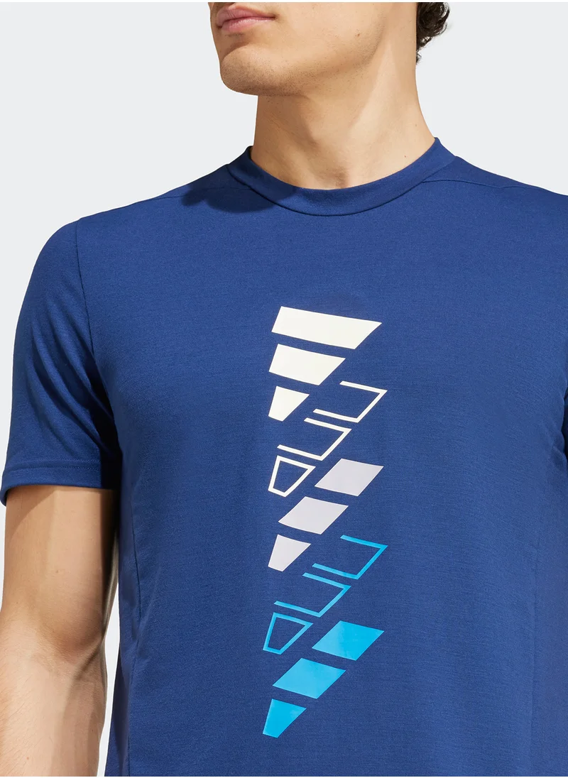 اديداس Aeroready D4T Logo Graphic T-Shirt
