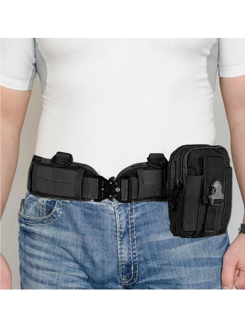 Bluejw 5-Piece Set Tactical Battle Belt Set,Slim Airsoft Molle Belt With Metal Buckle For Shooting Hunting,War Belt Game Belts And Bags Safe Life Defense Belts,Molle Pouch Included  - Image 5