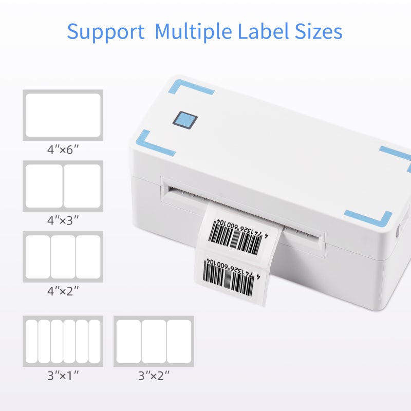 4x6 Shipping Label Printer: USB Label Maker for Packages, Warehouse, FBA, Shopify, Etsy, eBay, UPS, USPS, DHL, FedEx - 203dpi Clear Printing, Fast 180mm/s, for Home Office Retail - Image 2
