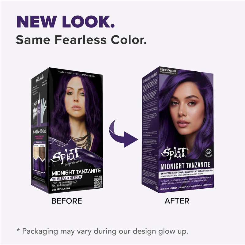 Splat | Midnight Complete Kit | Hair Dye | Semi-Permanent | Long Lasting | Vegan and Cruelty-Free (Midnight Tanzanite) - Image 2