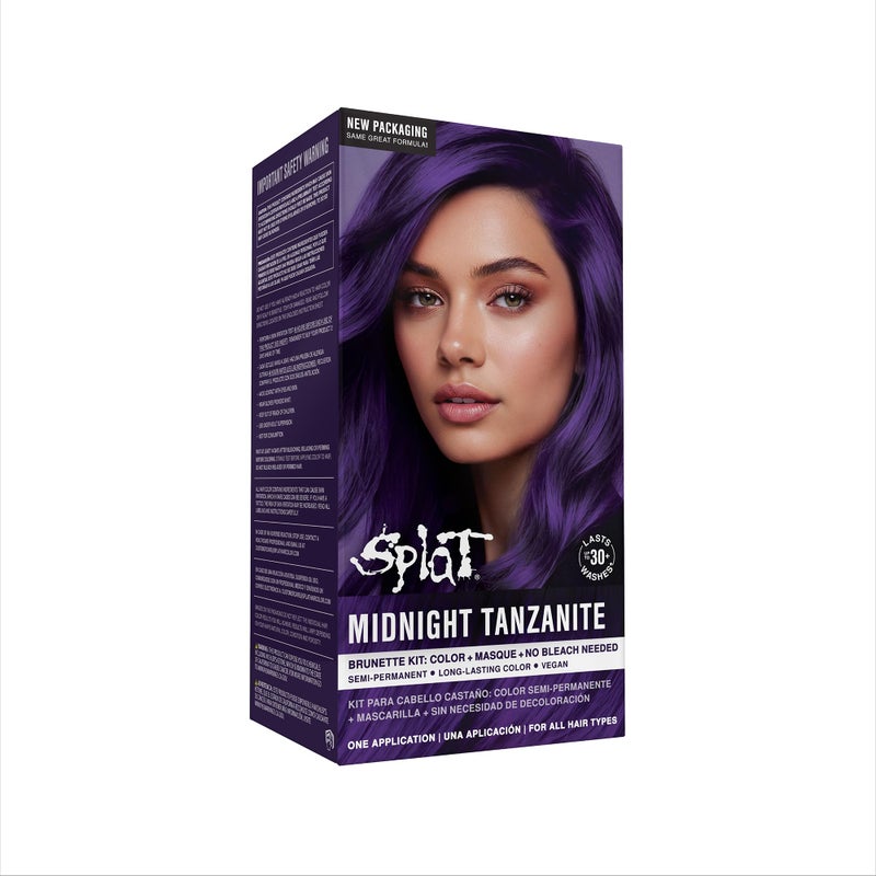 Splat | Midnight Complete Kit | Hair Dye | Semi-Permanent | Long Lasting | Vegan and Cruelty-Free (Midnight Tanzanite) - Image 1