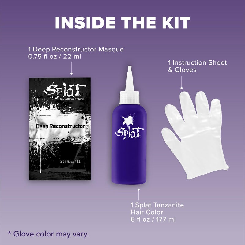 Splat | Midnight Complete Kit | Hair Dye | Semi-Permanent | Long Lasting | Vegan and Cruelty-Free (Midnight Tanzanite) - Image 4
