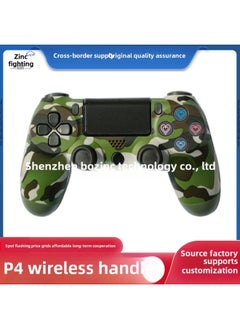 Preferred PS. 4 Game Handle Six Axis Dual Vibration P4 Game Console With Bluetooth Pro Wireless Handle-Product Color:Camouflage Green