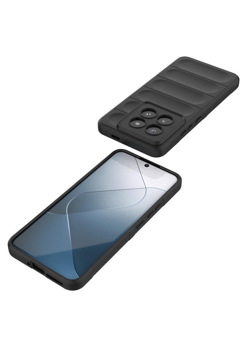 جولدن ماسك شاومى 14 برو(Xiaomi 14 Pro) جراب ماجيك كيس كفر حماية للهاتف - (اسود)  - Image 5