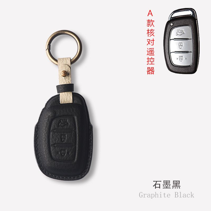 Premium Goat Leather Key Case for Hyundai Elantra, Ix35, Veloster, and  More