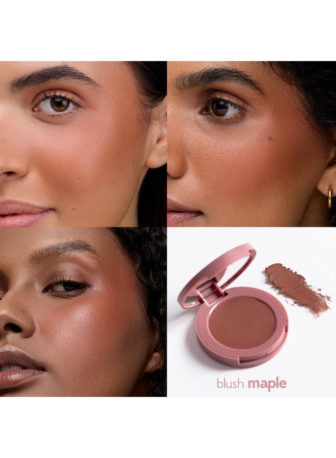 Ruby's Organics Ruby’s Organics Soft Matte Cream Blush- Blush for Cheeks, Matte Finish, Face Makeup- Enriched with Antioxidants and Vitamins, Chemical Free, 4.8g - Maple - Image 3