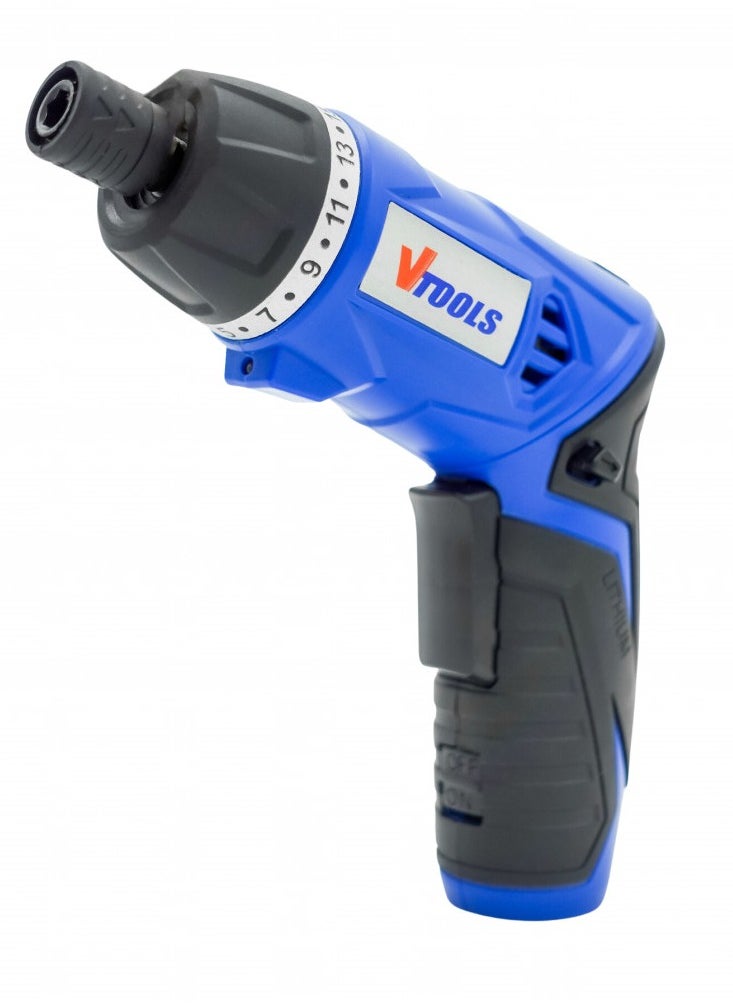 VTOOLS 3.6V Cordless Electric Screwdriver Set 17+1 Torque Rotating Handle Forward/Reverse switch LED Light USB Charge 19 Pcs Accessories & Tool Box  - Image 2