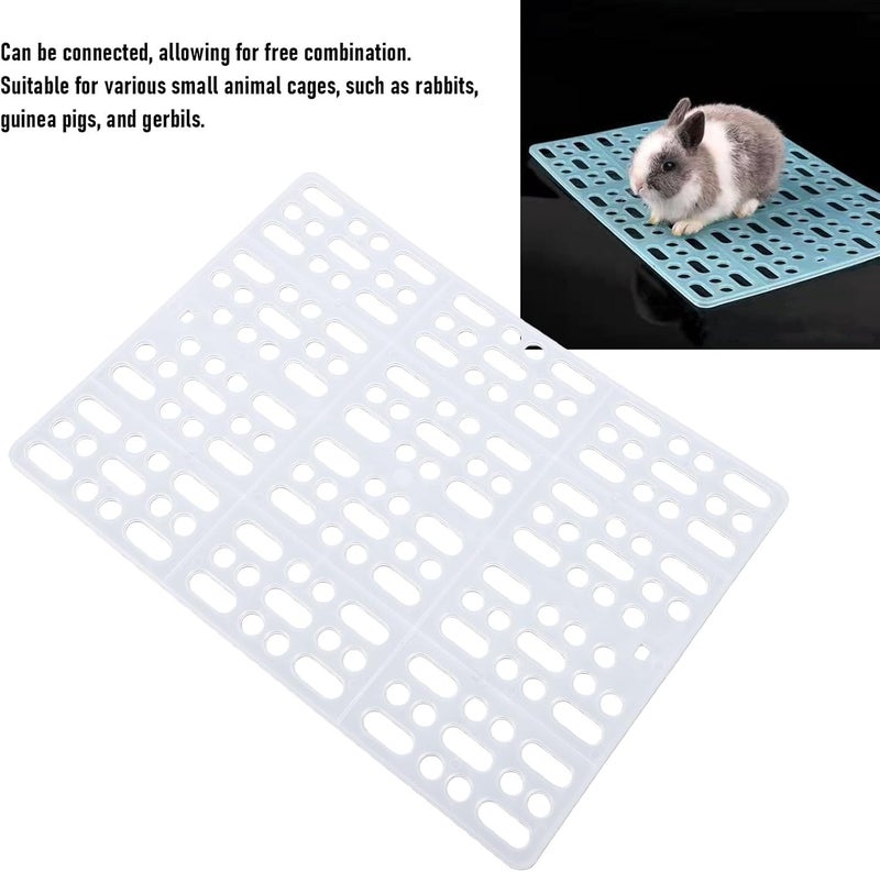 TOPINCN Rabbit Feet Pad, Food Grade Plastic Easy Cleaning Bunny Cage Floor Mat for Secure Fit, for Guinea Pig Rabbit Hutch (White) - Image 5