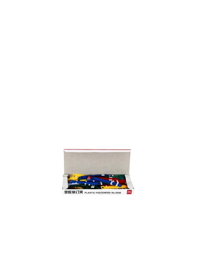 Deli 50-Piece Plastic File Fastener Multicolour  - Image 2