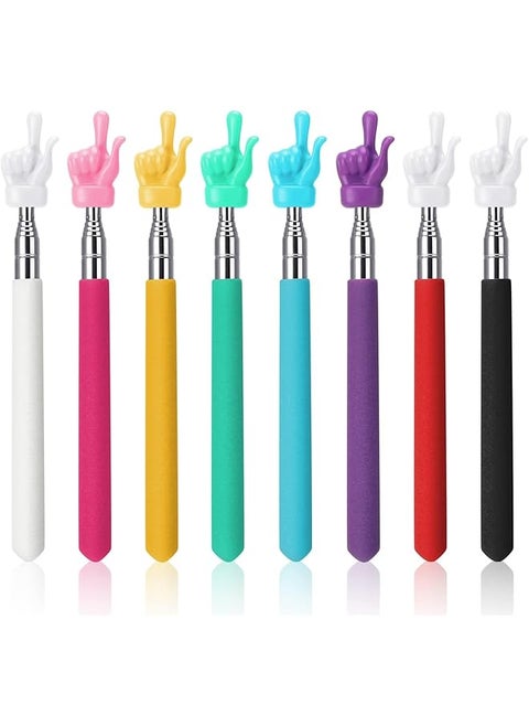 Teacher Pointer Stick 8 Pcs Classroom Pointer Stick Finger Pointer Stick Retractable Reading Pointers Telescopic Demonstration Student Whiteboard Pointer Teacher Advertisement For Kids