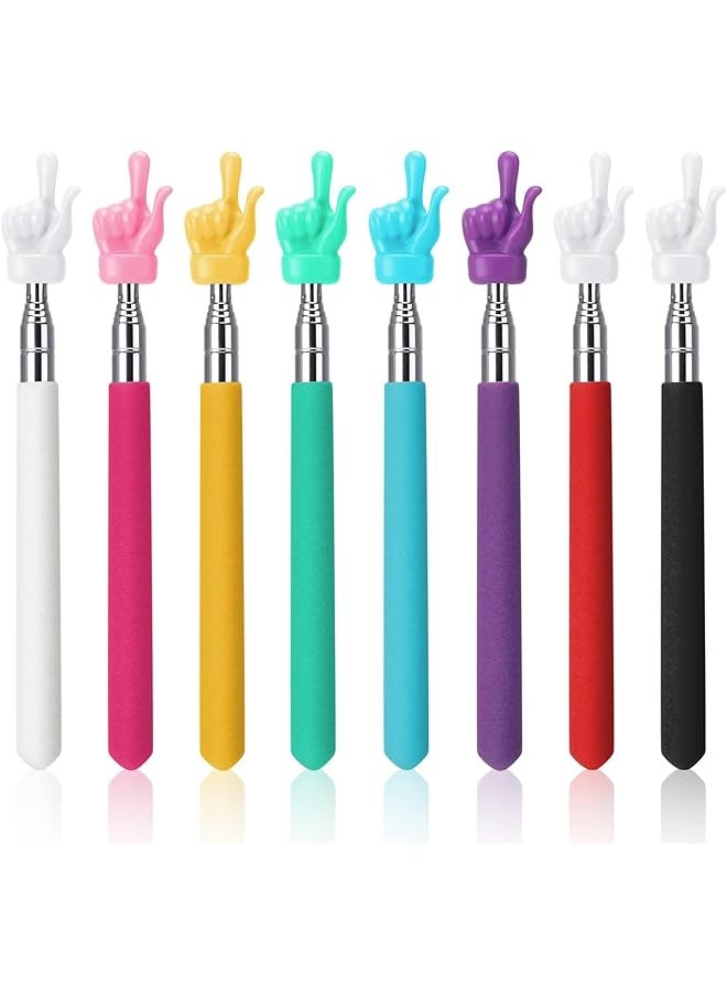 erorex - Teacher Pointer Stick 8 Pcs Classroom Pointer Stick Finger Pointer Stick Retractable Reading Pointers Telescopic Demonstration Student Whiteboard Pointer Teacher Advertisement For Kids - Image 1