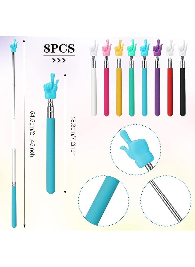 erorex - Teacher Pointer Stick 8 Pcs Classroom Pointer Stick Finger Pointer Stick Retractable Reading Pointers Telescopic Demonstration Student Whiteboard Pointer Teacher Advertisement For Kids - Image 1