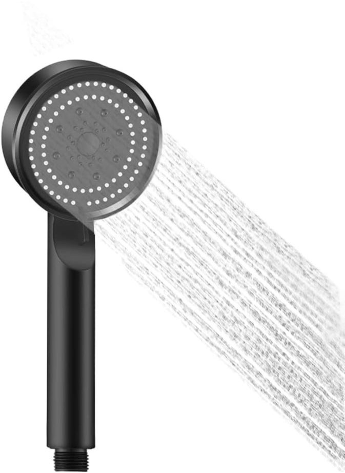 Turbo Shower Head High-Pressure Handheld Showerhead - Adjustable Water-Saving High-Pressure Turbo Showerhead with 5 Modes and Easy On/Off Button - Handheld Shower Head for Bathroom.