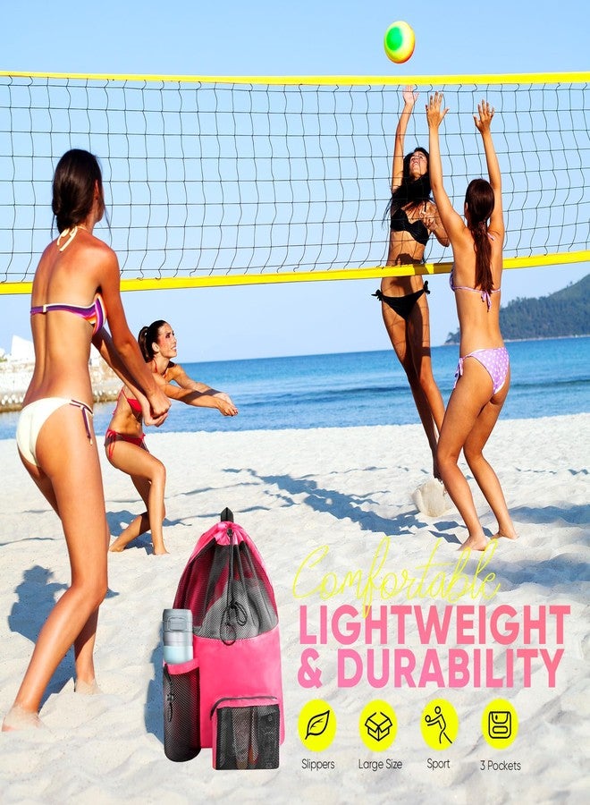 HOHOM Mesh Swim Bag Beach Drawstring Backpack, Waterproof Gym Bags for Women and Men, Large Pool Bag Swimming Gear for Swimmers - Image 5