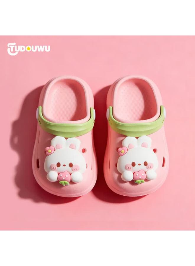 TUDOUWU Potato House Kids Slippers Soft Sole Indoor Outdoor Non-slip Summer Sandals Boys Girls Baby Clogs Rabbit Size 140 - Image 1
