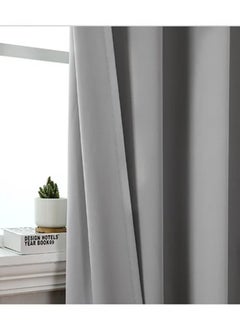 2-Piece Blackout Thermal Window Curtains Light Grey 100x130cm - pzsku/Z7307C08734F732042C6BZ/45/_/1735983930/374be1b0-b0e9-43d8-b9f5-36c366c62178