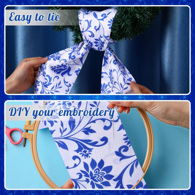 VitalCozy Nutcracker Wreath Sash for Front Door Wreath Satin Sash for Embroidery Monogram Garland Ribbon Accessories Xmas Party Yard Doorway Indoor Outdoor Wall - Image 3