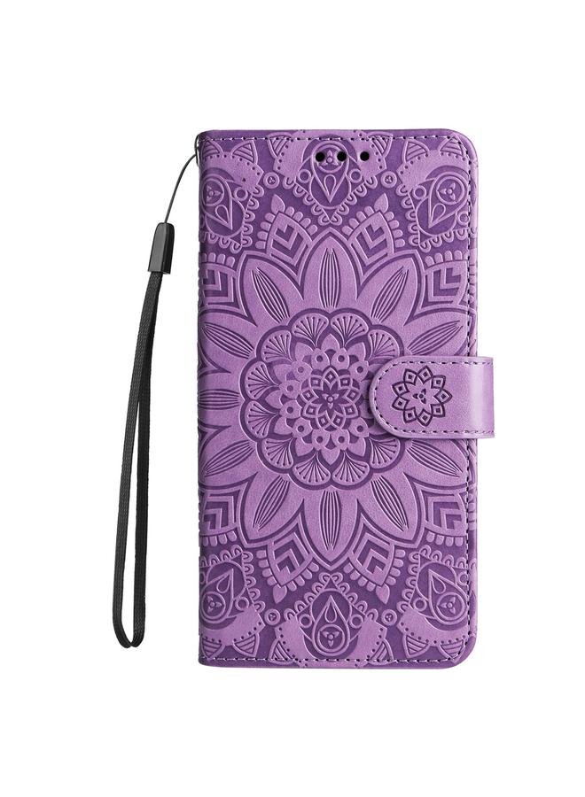 S-TOP Case For OPPO Realme C31 Embossed Sunflower Leather Phone Case - Image 2