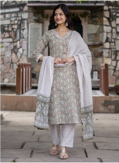PRIYA’S PANACHE Cotton Batik Print Kurta Set with Dupatta | Ethnic Indian Wear for Women | Traditional Salwar Kameez | Ready-to-Wear Outfit  - Image 2