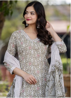 PRIYA’S PANACHE Cotton Batik Print Kurta Set with Dupatta | Ethnic Indian Wear for Women | Traditional Salwar Kameez | Ready-to-Wear Outfit  - Image 3