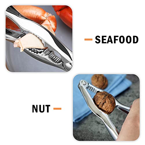 Artcome Heavy Duty Pecan Nut Cracker Tool with 1 Crab Cracker, 2 Wide Crab Forks, Wood Handle Base with Rectangular Wooden Box Base for Walnuts, Chestnuts, Almonds, Pecans, Hazelnuts, etc - Image 4