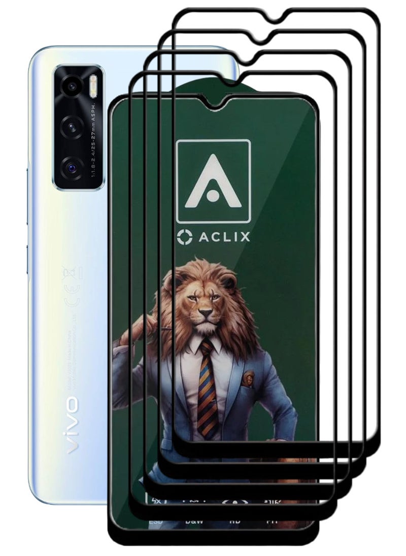 ACLIX 4 Pieces Antistatic ESD Dustproof Premium Quality High Definition Tempered Glass Screen Protector Designed For vivo Y70 - Image 1