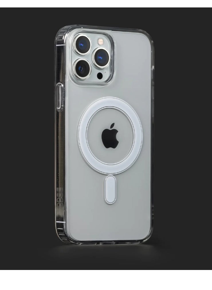 Ten tech Magnetic Clear Case Designed for iPhone 14 pro max – Compatible with MagSafe Charger, Support Magnetic Car Mount Wireless Charging, Soft Press Buttons Scratch Resistant – ten tech